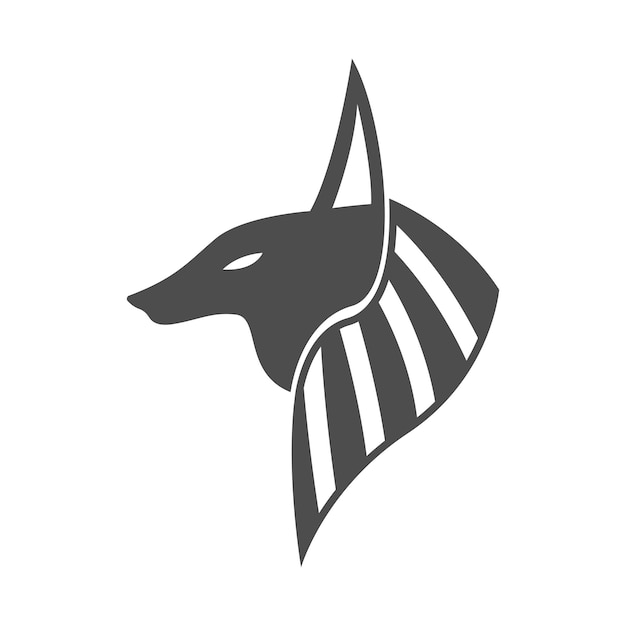 Diseño de logotipo de icono de anubis