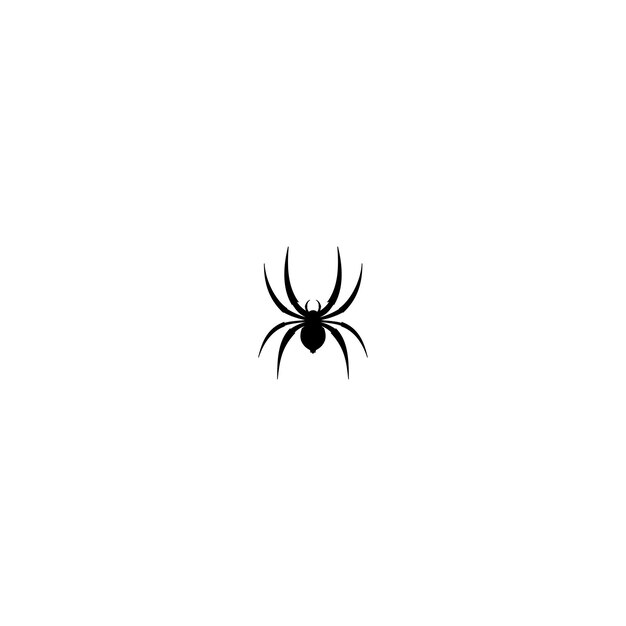 Diseño del logotipo del icono de la araña negra