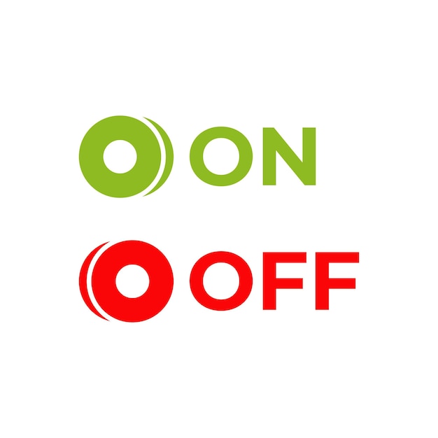 diseño del logotipo del icono del botón de apagado