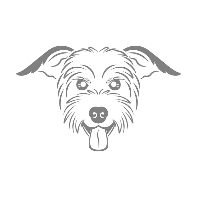 Diseño de logotipo de icono de cachorro