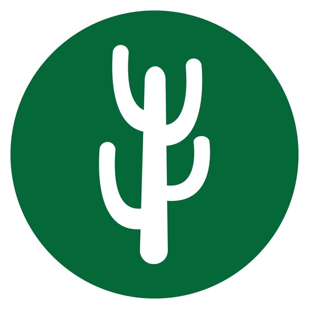 diseño del logotipo del icono del cactus