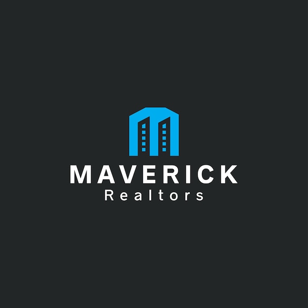 Diseño del logotipo del icono de la casa con la letra M para una empresa inmobiliaria y de construcción