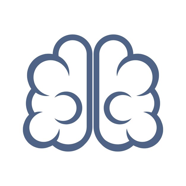 Diseño del logotipo del icono del cerebro