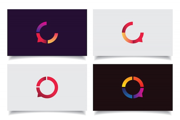 Diseño de logotipo de icono de chat