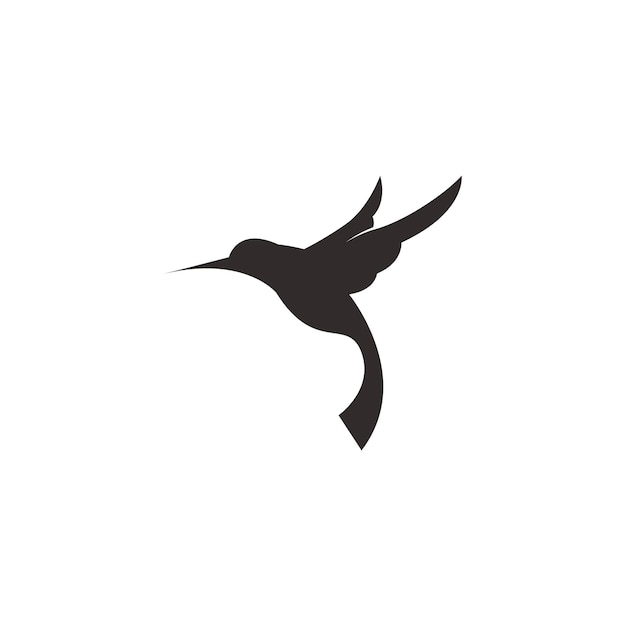 Diseño de logotipo de icono de colibrí