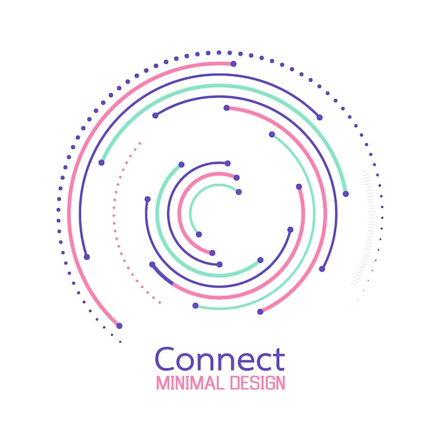 Diseño del logotipo del icono de conexión de red abstracto Ilustración vectorial