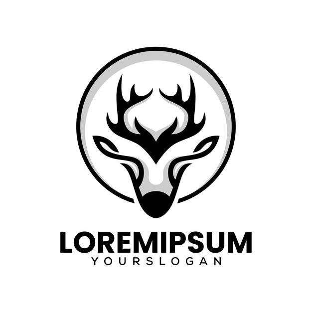 diseño del logotipo del icono creativo del ciervo