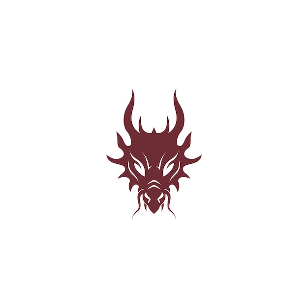 Diseño de logotipo de icono de dragón