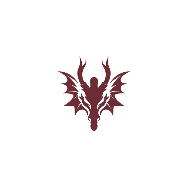 Diseño de logotipo de icono de dragón