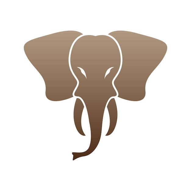 Diseño del logotipo del ícono del elefante