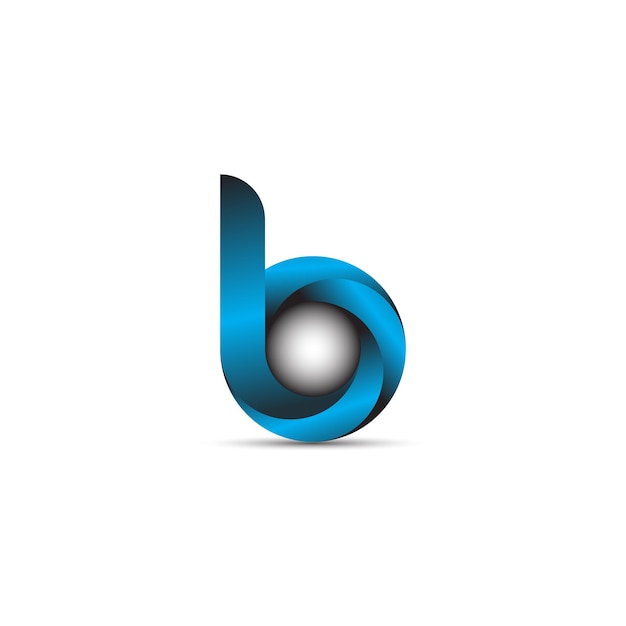 Diseño de logotipo de icono de favicon abstracto de letra B
