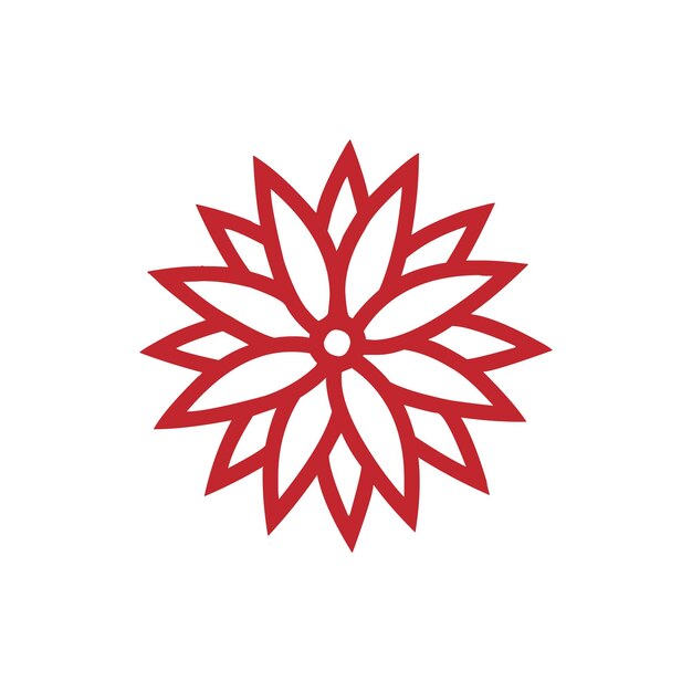 Diseño del logotipo del icono de la forma moderna de la flor