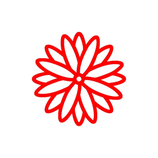 Vector diseño del logotipo del icono de la forma moderna de la flor