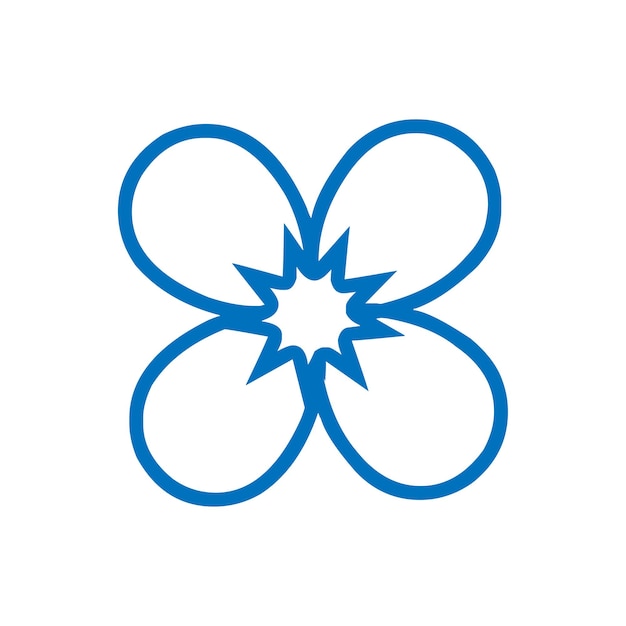 Vector diseño del logotipo del icono de la forma moderna de la flor