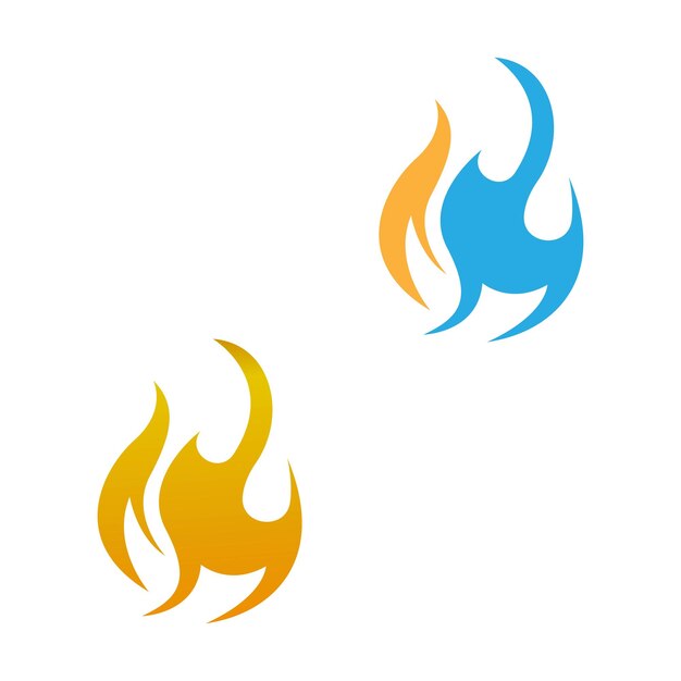 Diseño de logotipo de icono de fuego de llama