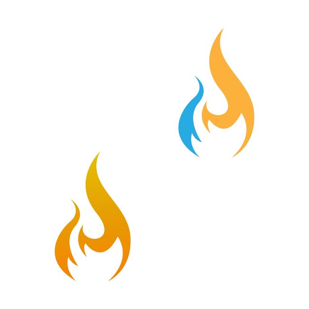 Diseño de logotipo de icono de fuego de llama