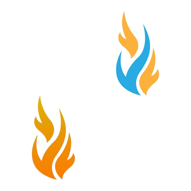 Diseño de logotipo de icono de fuego de llama
