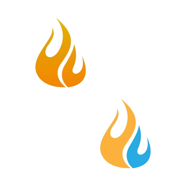 Diseño de logotipo de icono de fuego de llama