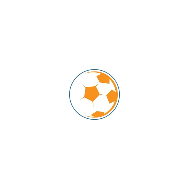 Diseño de logotipo de icono de fútbol fútbol