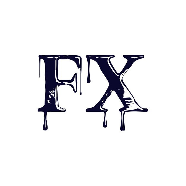 Vector diseño del logotipo del icono fx