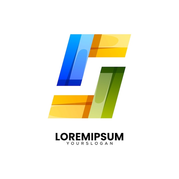 diseño de logotipo de icono de gradiente abstracto colorido creativo