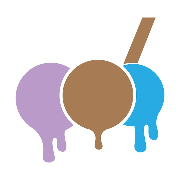 Diseño de logotipo de icono de helado
