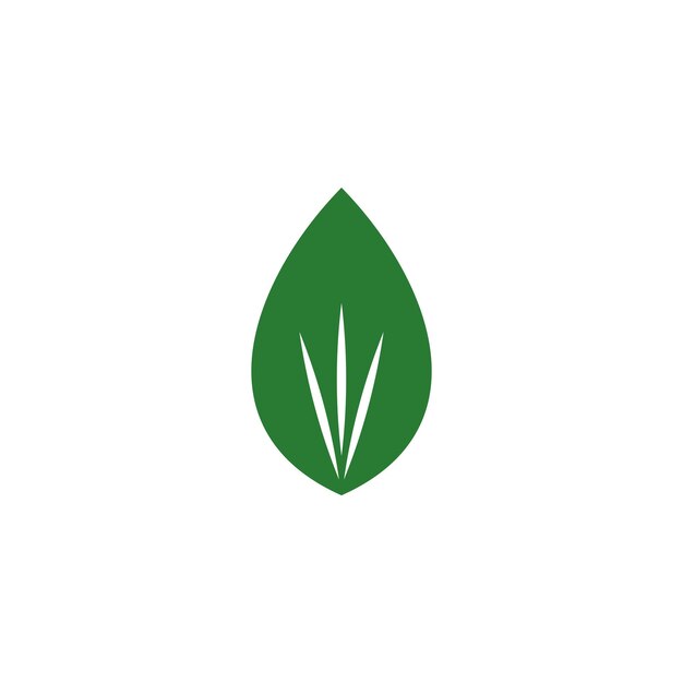 Diseño del logotipo del icono de la hoja verde