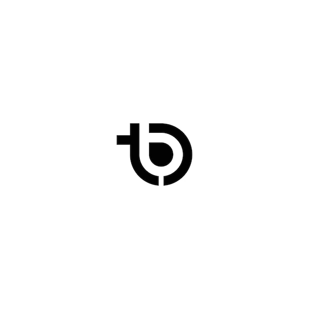 Diseño de logotipo de icono inicial B ttb