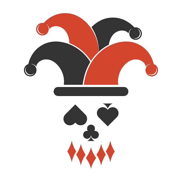 Diseño de logotipo de icono de juegos de naipes
