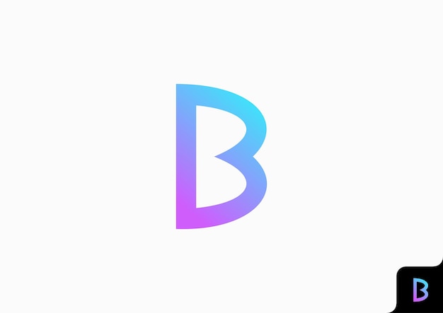 Diseño de logotipo de icono de letra B