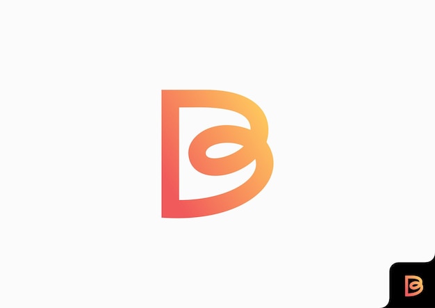 Diseño de logotipo de icono de letra b
