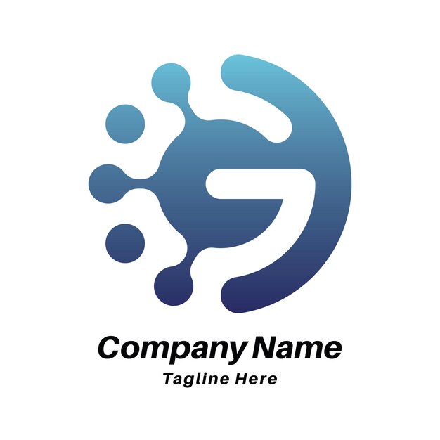 Diseño del logotipo del icono de la letra G con gradiente de colores