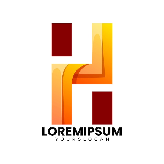 diseño de logotipo de icono de letra h creativa