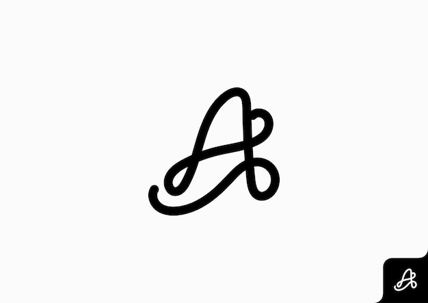 Diseño de logotipo de icono de letra A
