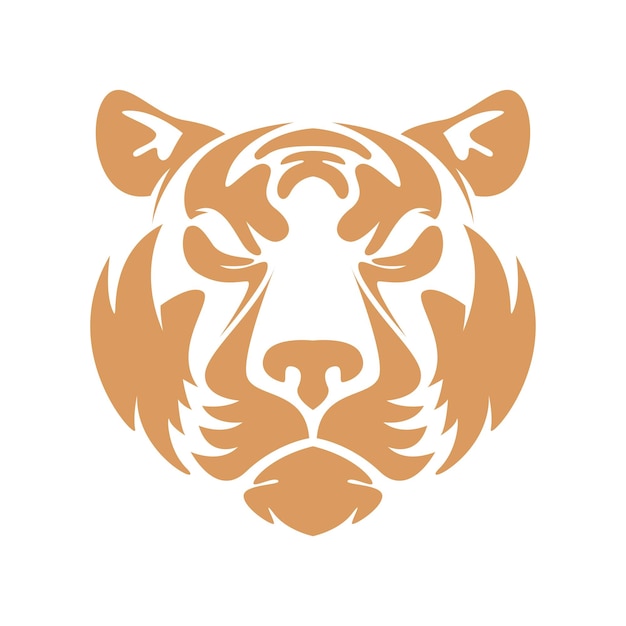 Vector diseño de logotipo de icono de logotipo de tigre