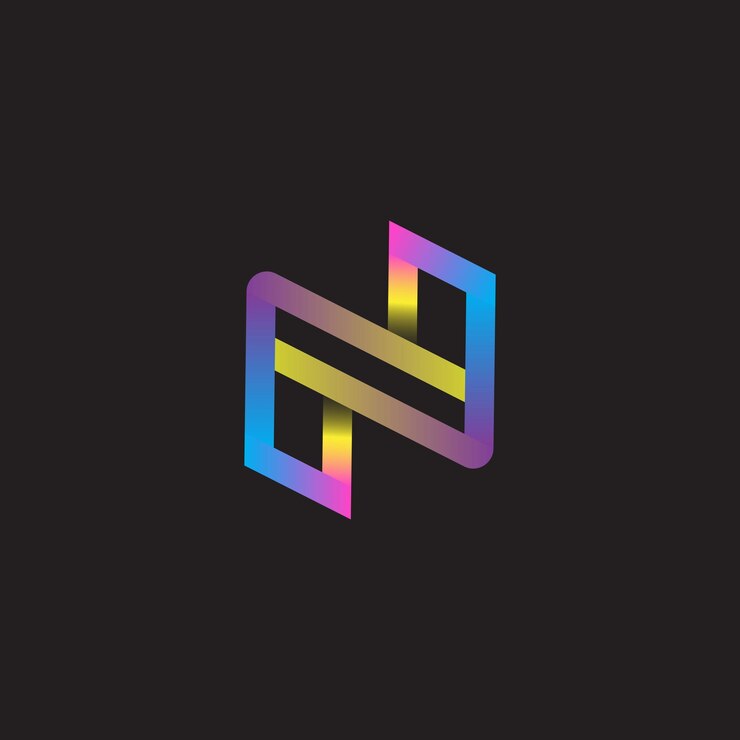 Diseño de logotipo de icono de marca de letra moderna N