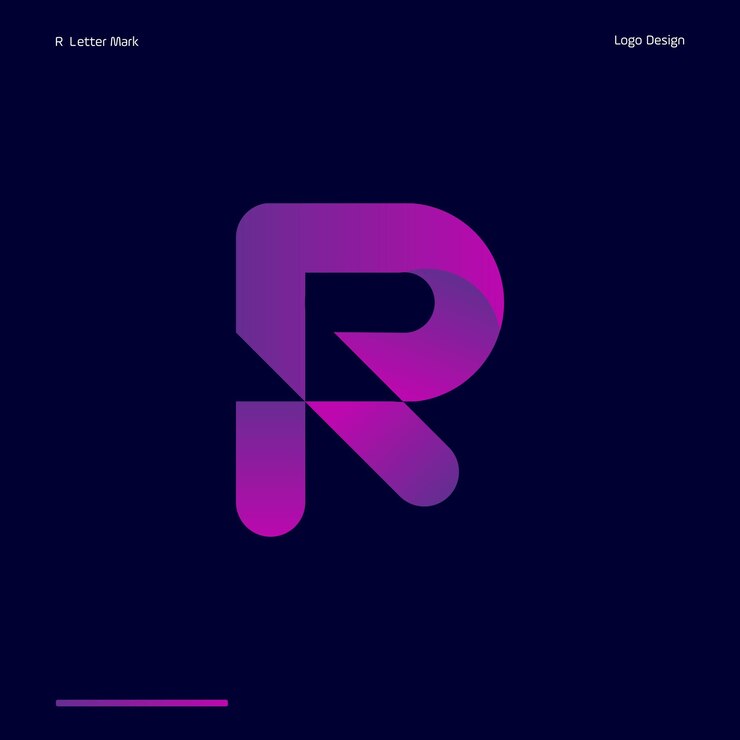 Diseño de logotipo de icono de marca de letra R