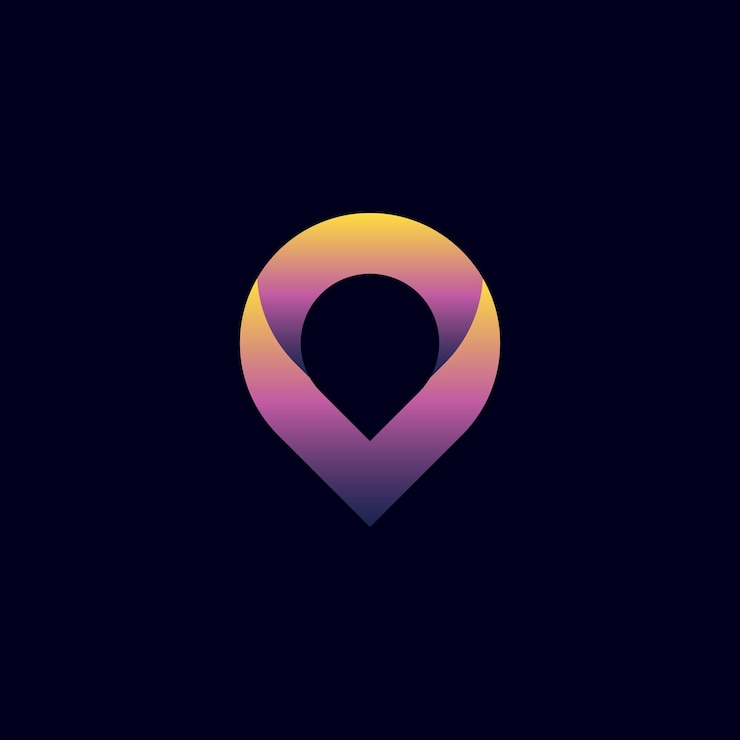 Diseño de logotipo de icono de marca de ubicación