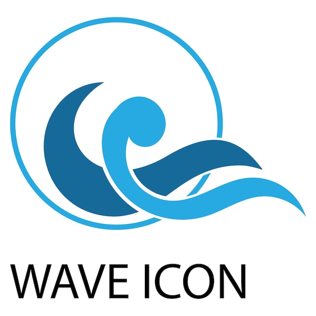 Diseño de logotipo de icono de olas de mar