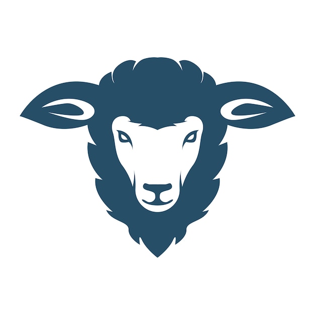 Diseño del logotipo del icono de la oveja