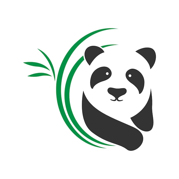 Diseño del logotipo del icono del panda