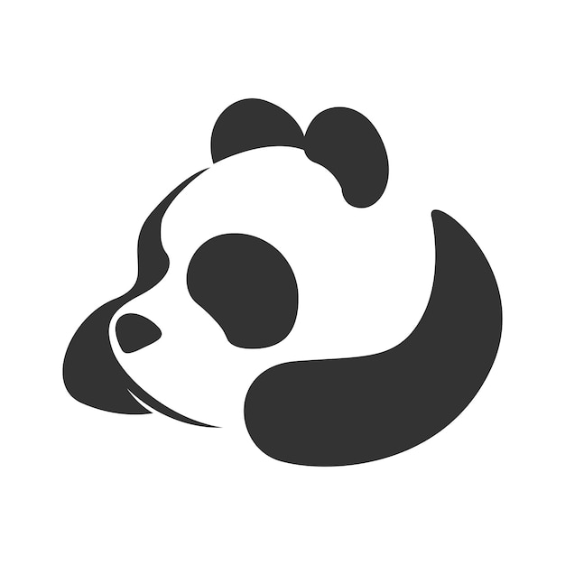 Diseño del logotipo del icono del panda