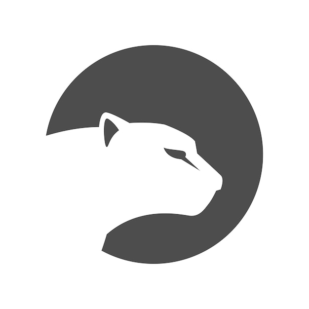 Diseño de logotipo de icono de pantera