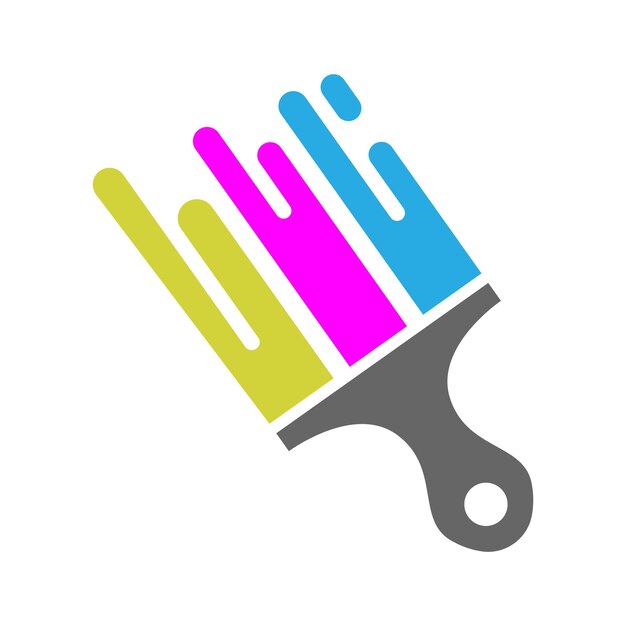 Diseño del logotipo del icono de pintura