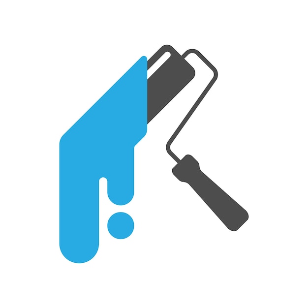 Diseño del logotipo del icono de pintura