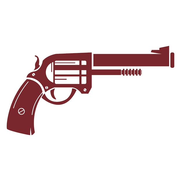 Diseño de logotipo de icono de pistola de armas de fuego