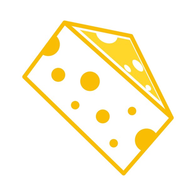 Diseño de logotipo de icono de queso