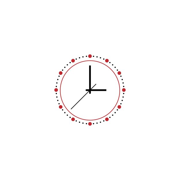 Diseño de logotipo de icono de reloj