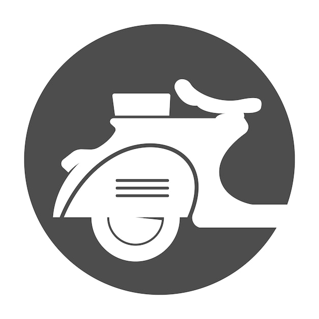 Diseño de logotipo de icono de scooter