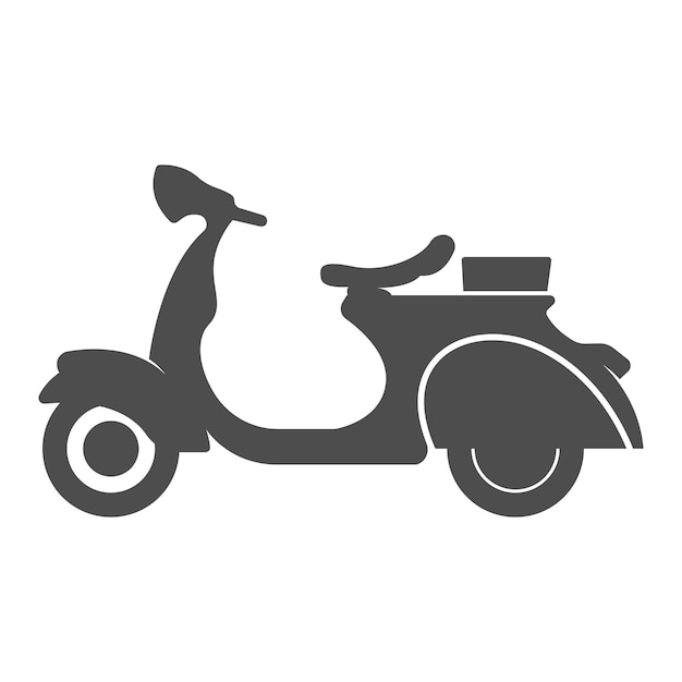 Diseño de logotipo de icono de scooter